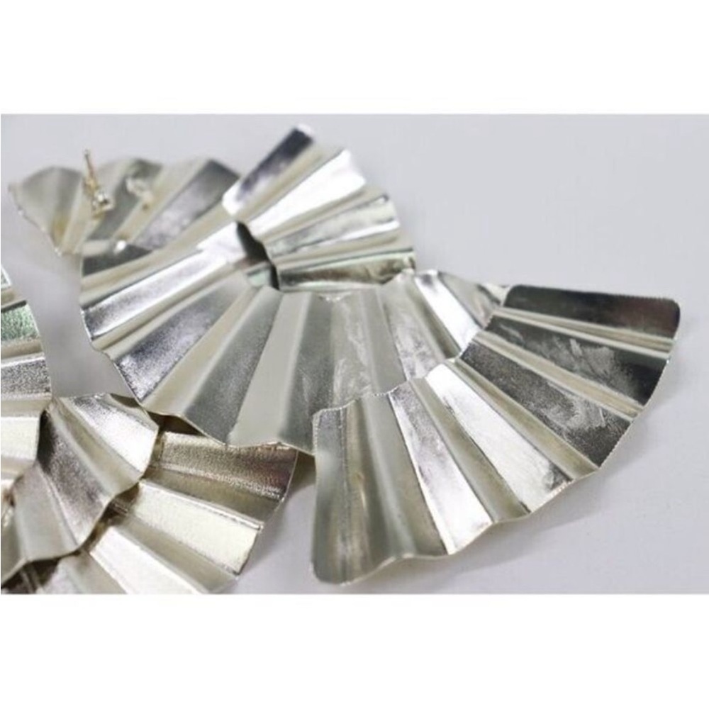 Silver Geometric Earrings - image 8